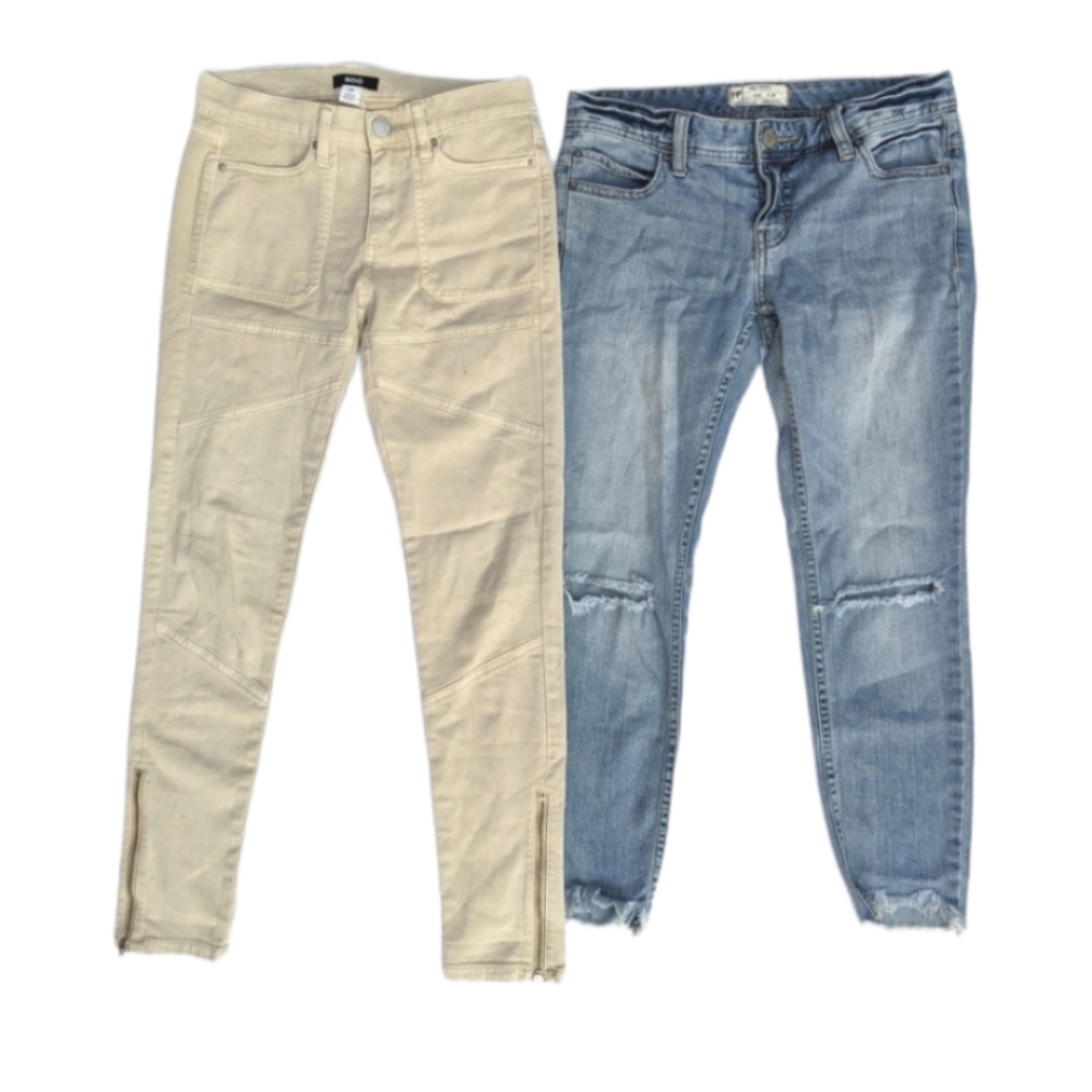 3/$25 Free People BDG skinny cropped jean bundle 25 26